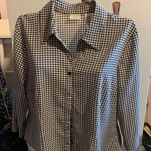 Black and white blouse